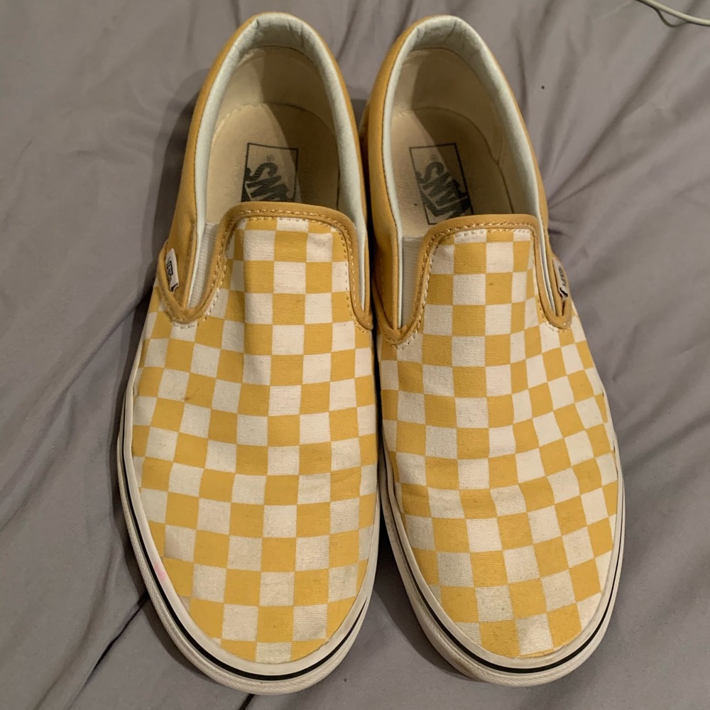 Yellow slip on vans